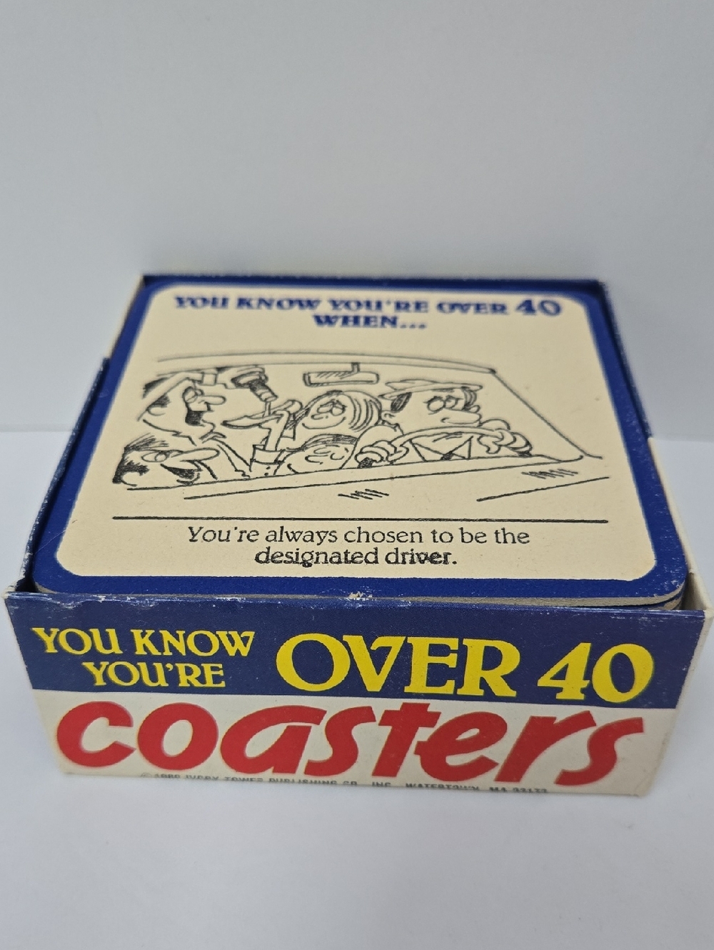 1989 Vintage 'You Know You're Over 40' Coaster Box Set Of 20